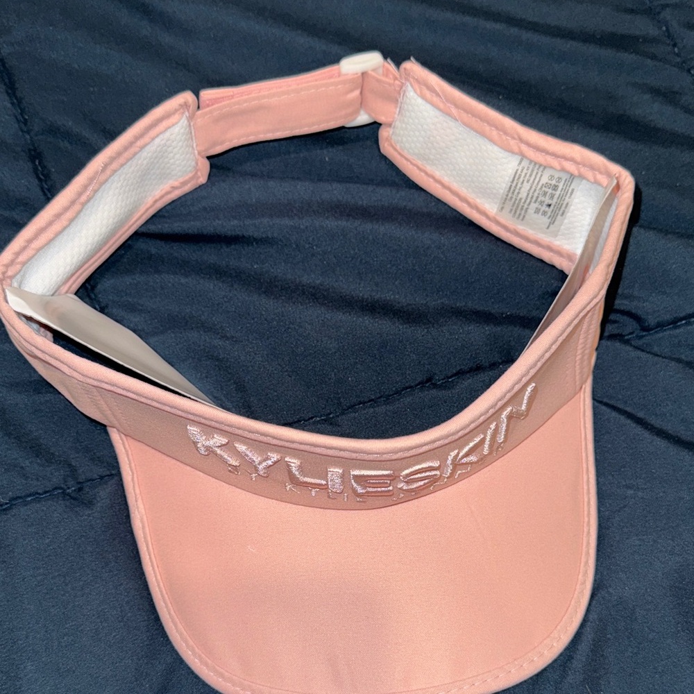 Kylie Skin Pink Visor Hat Adjustable Logo Embroidered Summer Sport Women - Picture 4 of 6
